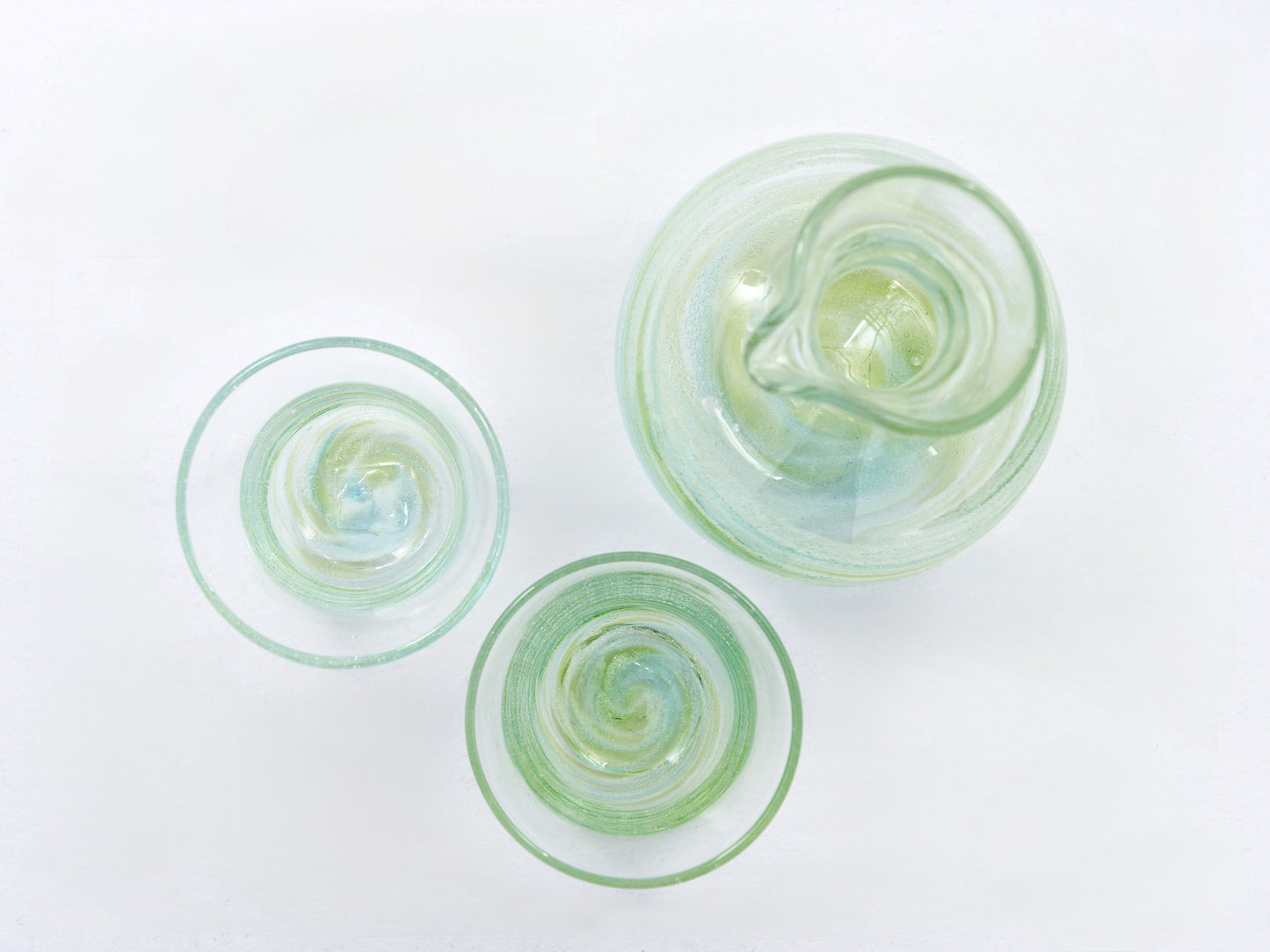 Sazanami 3-Piece Sake Set - Green