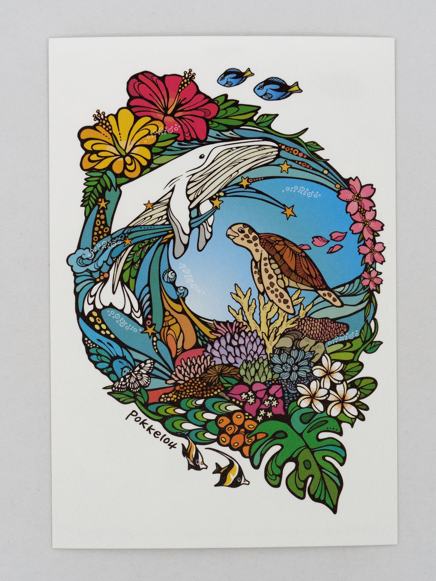 Postcard - Crescent Whale