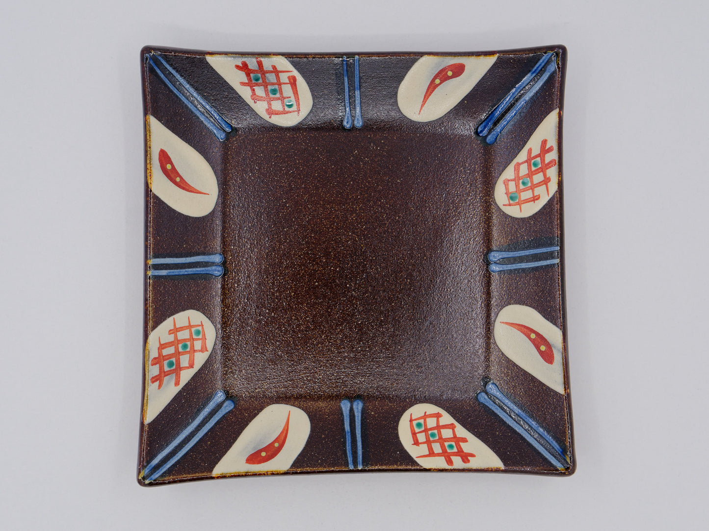 Akae Hakeme Square Plate (□18)