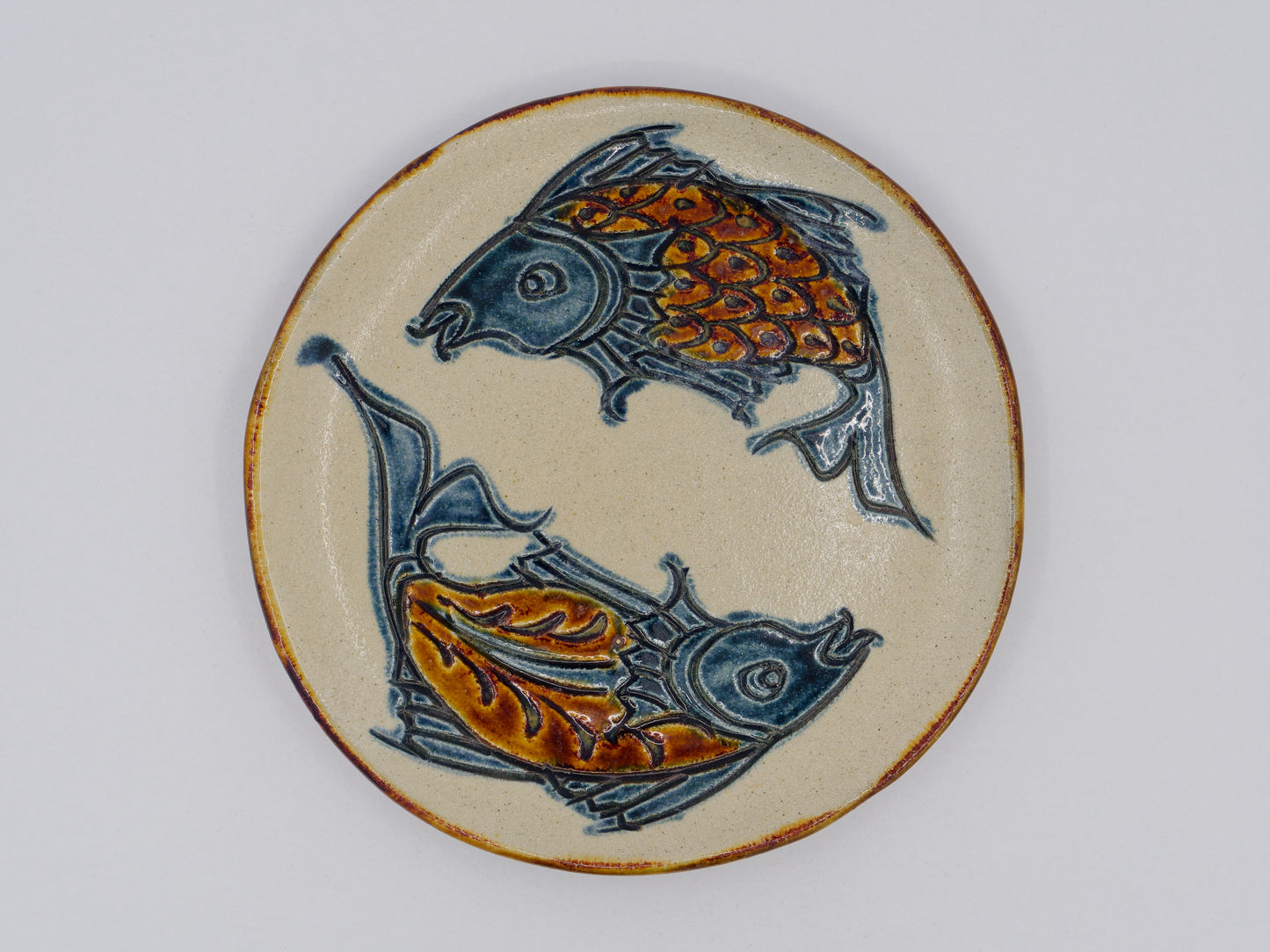 Gyomon (fish-scale) Plate 7.2 inch - Tatara style