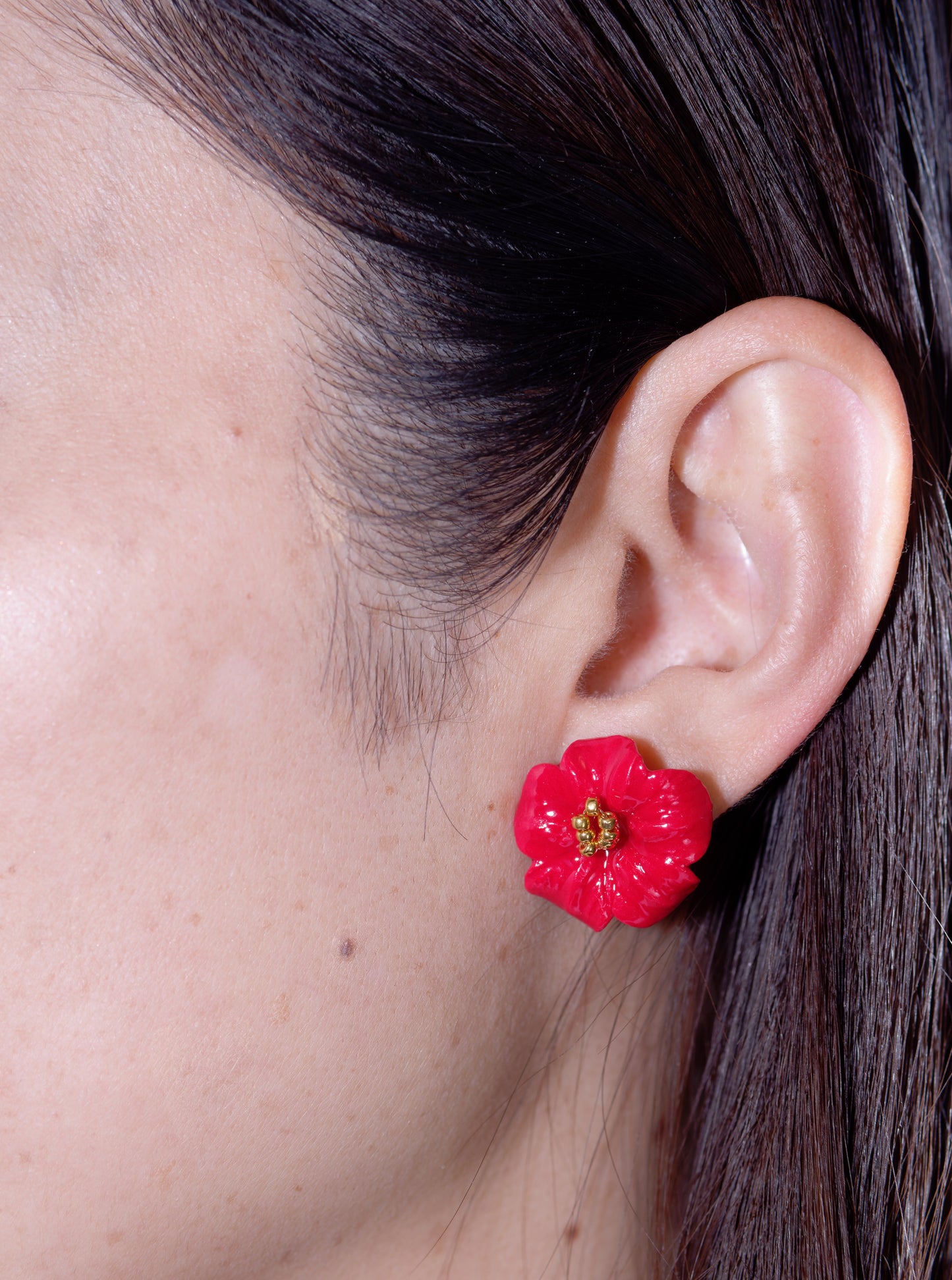 Hibiscus earrings