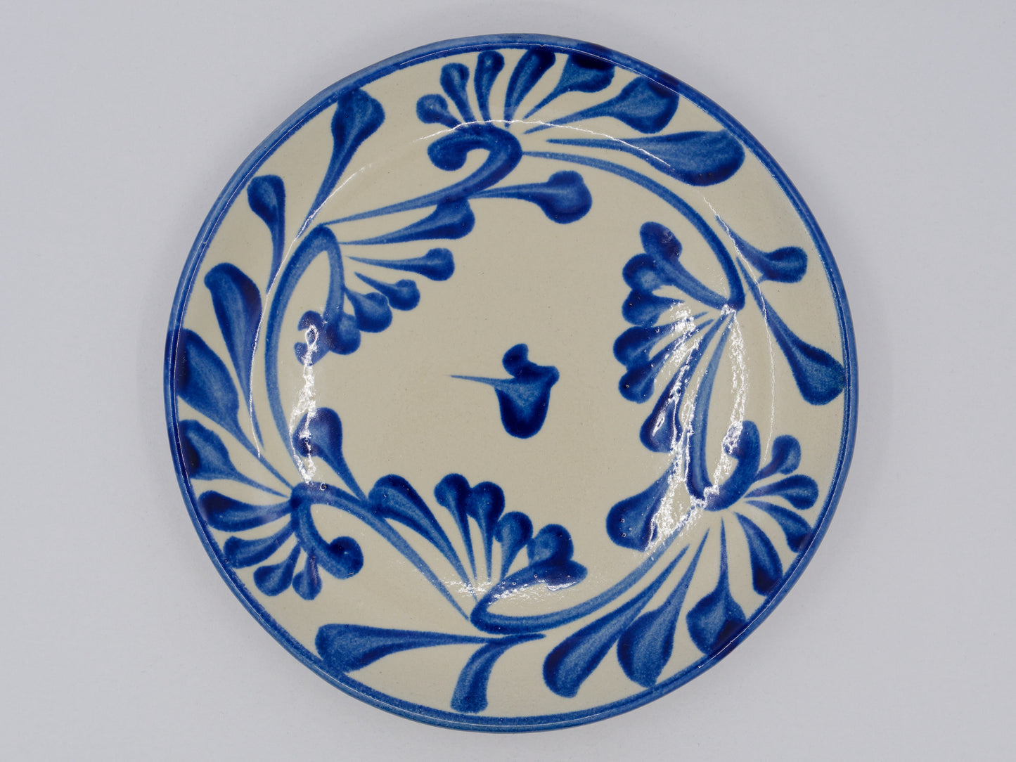 Cobalt Karakusa Plate 8.3 inch - Tatara style