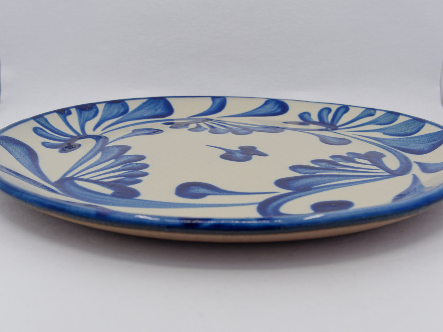 Cobalt Karakusa Pizza Plate 10.2 inch - Tatara style