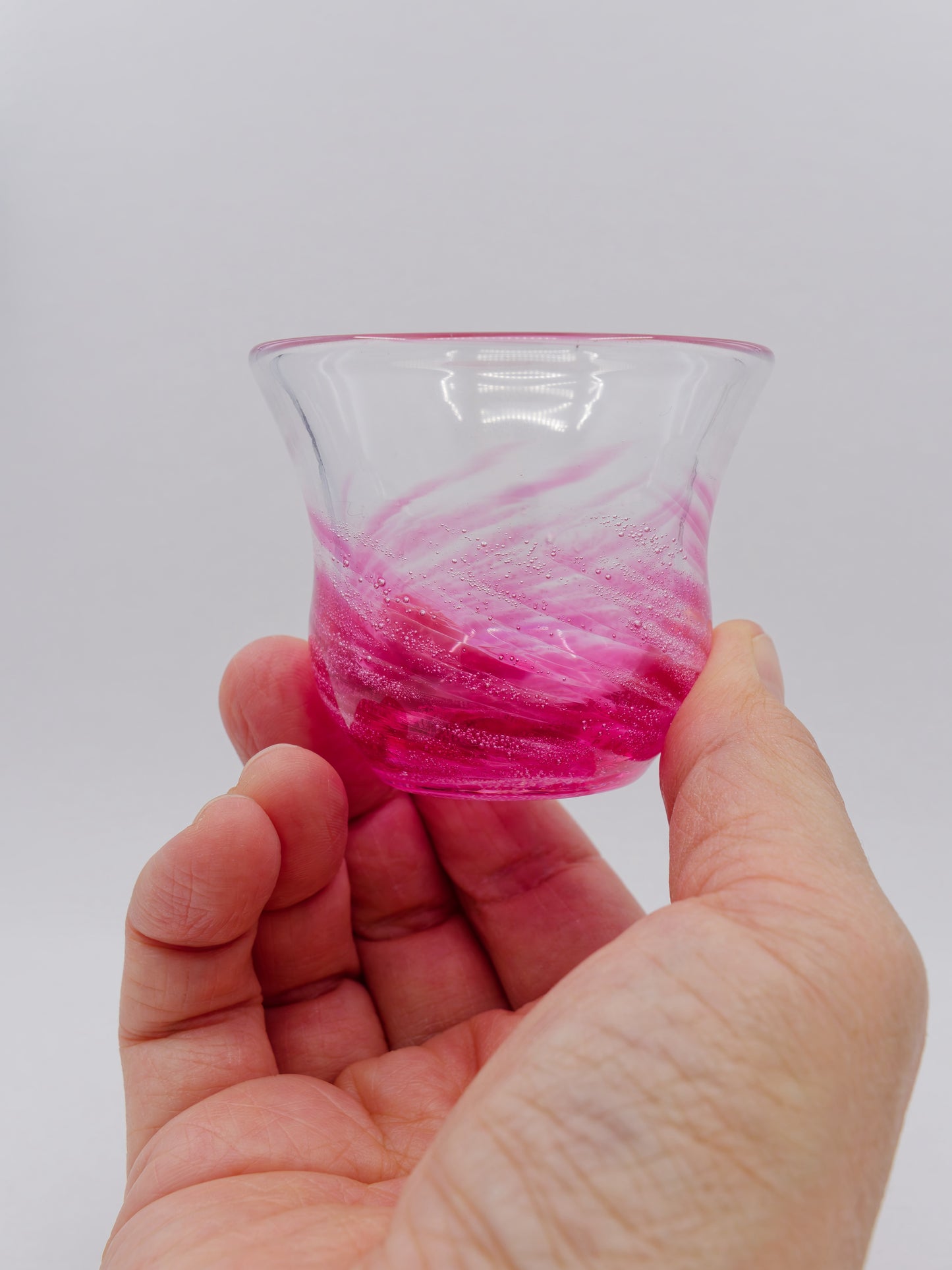 Sazanami 3-Piece Sake Set -Pink