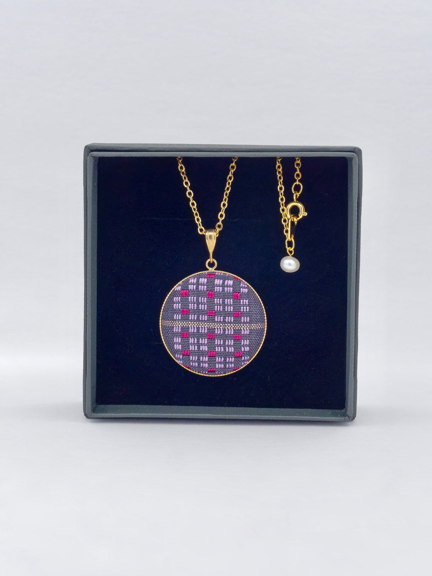 Chibana Hanaori Necklace - Purple (1.26inch/32mm)