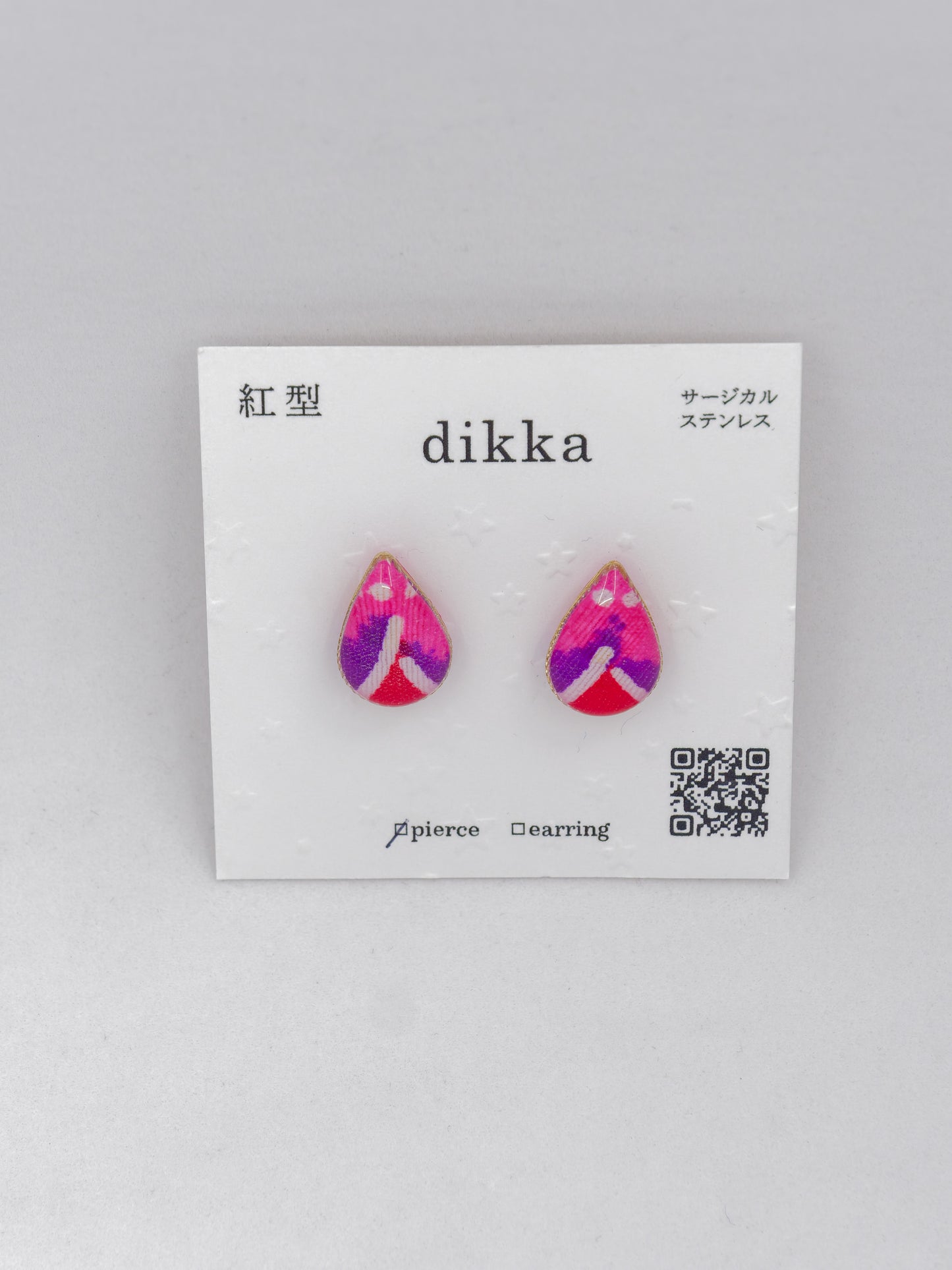 Ryukyu Bingata earrings - Teardrop