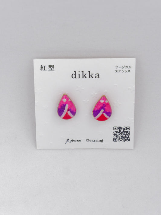 Ryukyu Bingata earrings - Teardrop