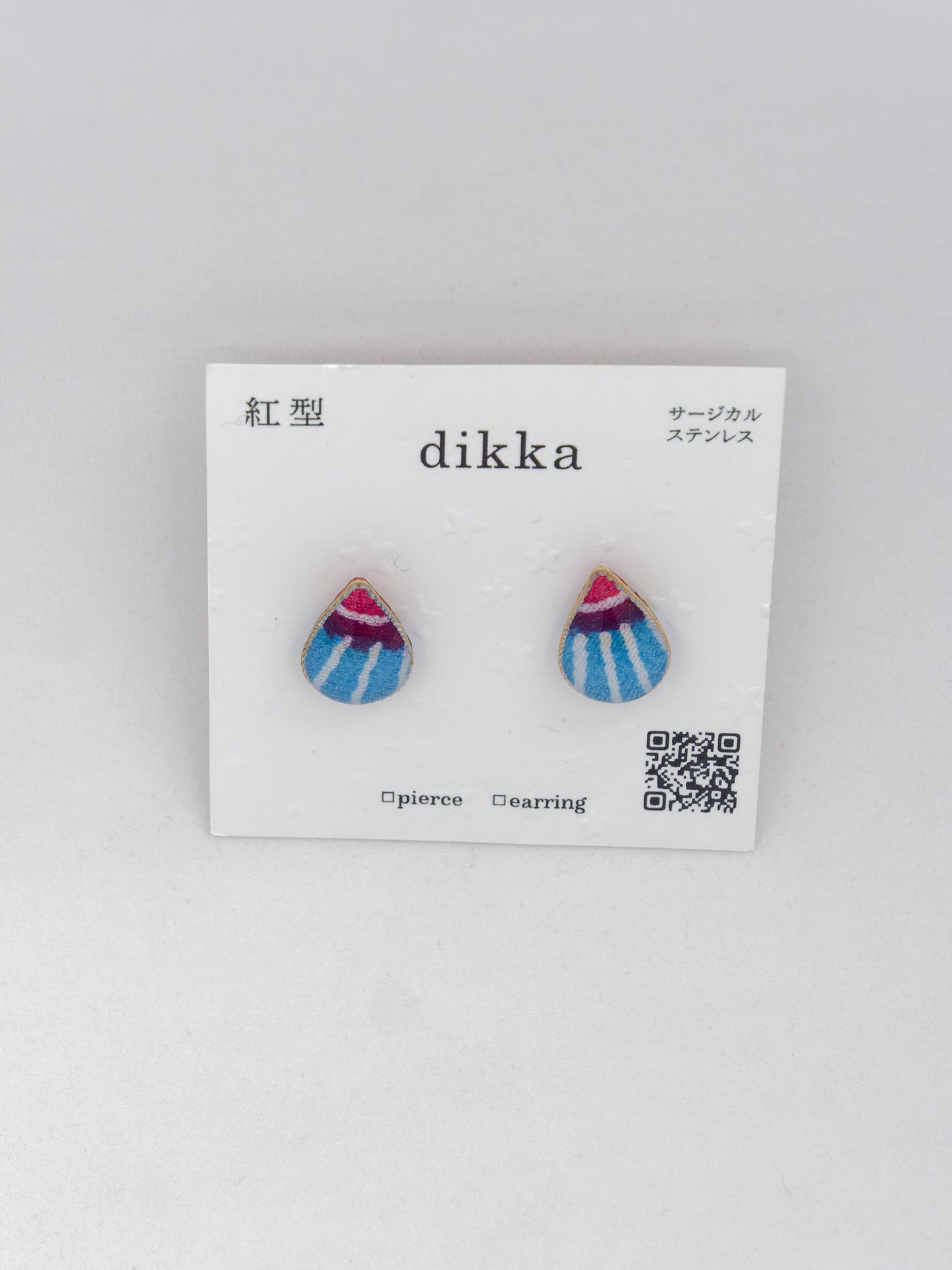 Ryukyu Bingata earrings - Teardrop