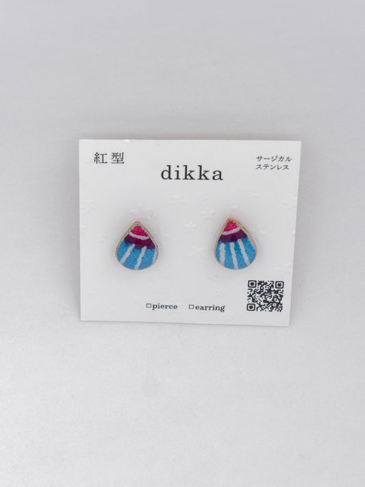 Ryukyu Bingata earrings - Teardrop