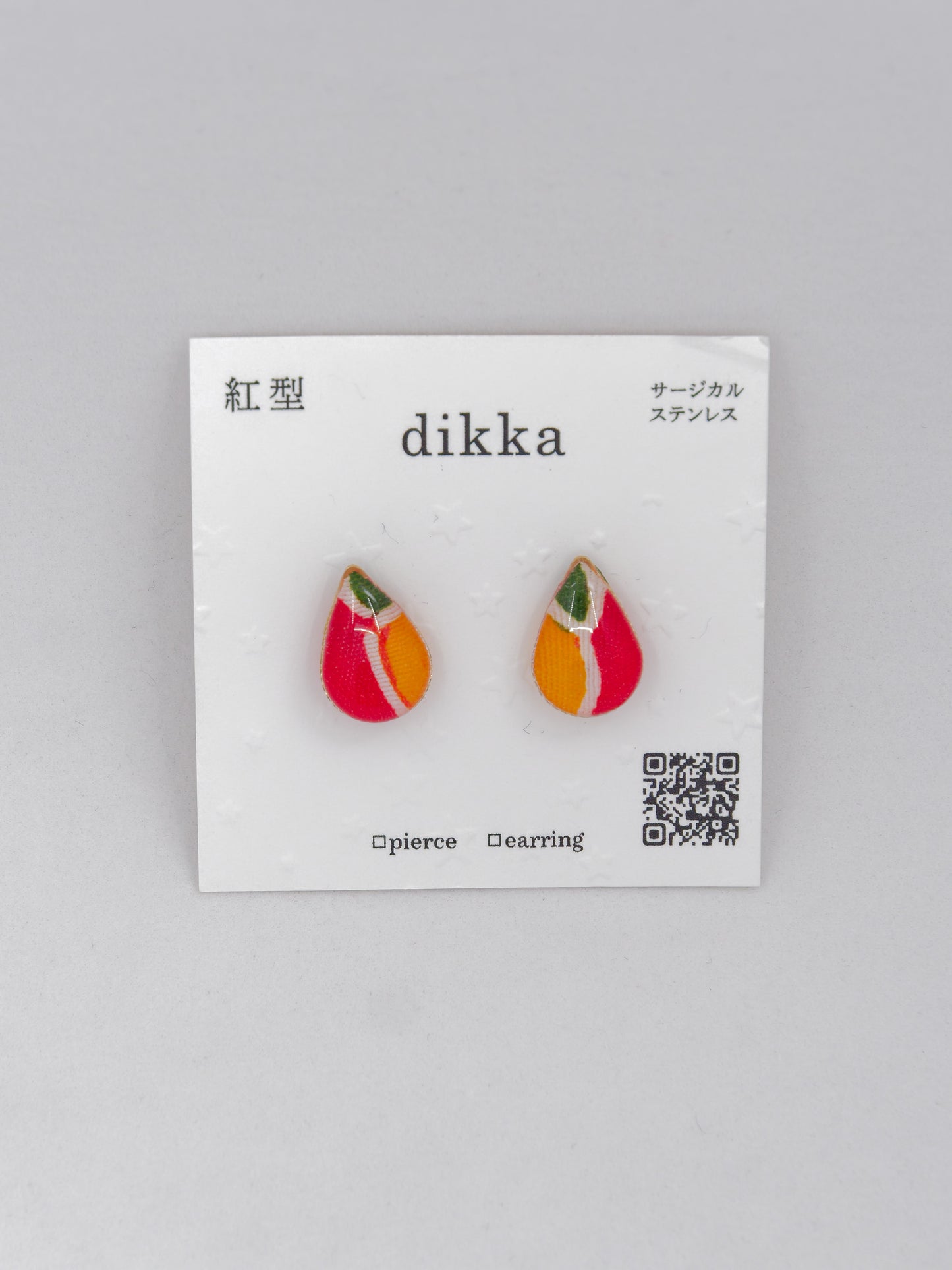 Ryukyu Bingata earrings - Teardrop