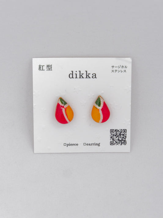 Ryukyu Bingata earrings - Teardrop