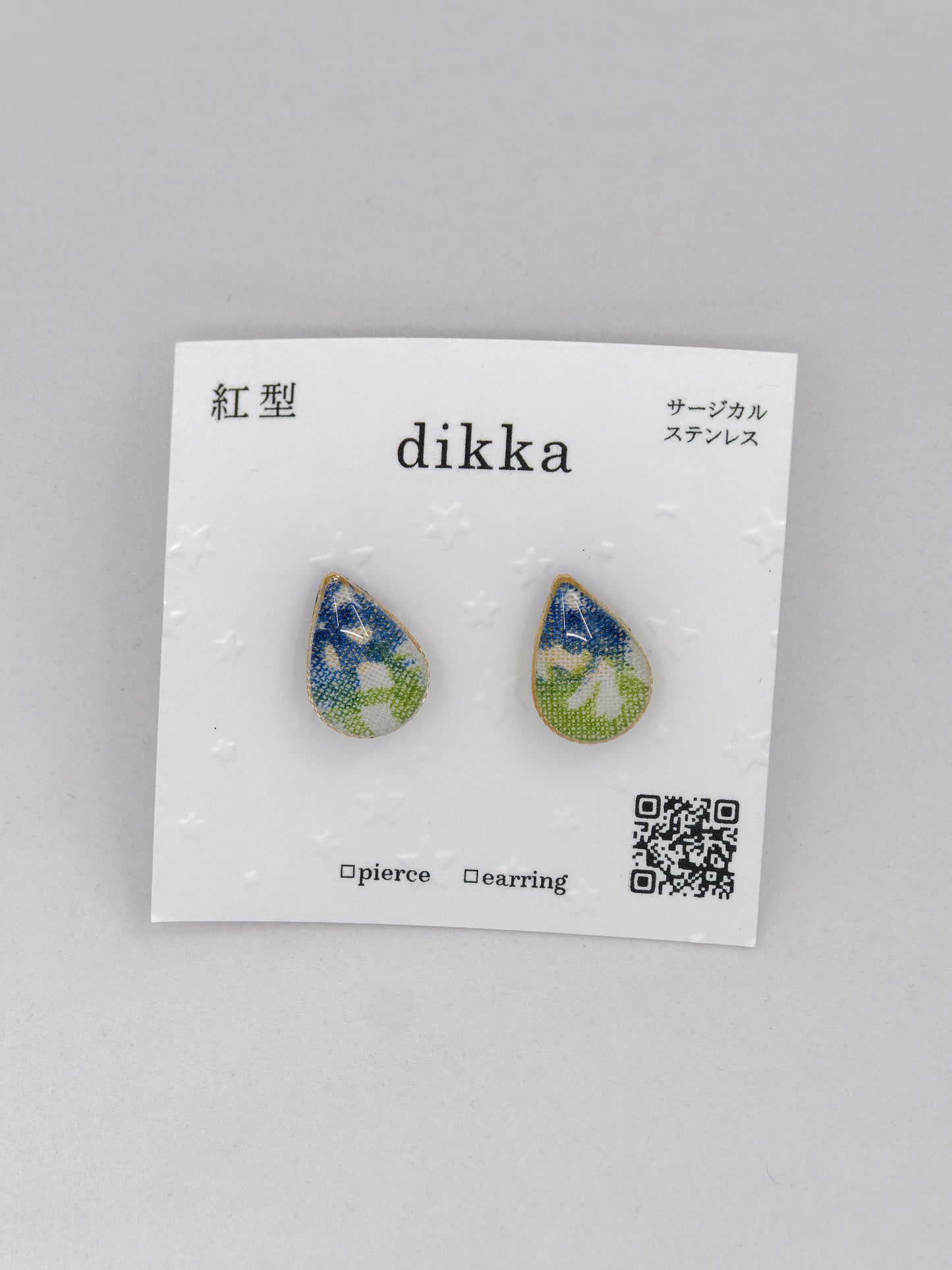 Ryukyu Bingata earrings - Teardrop