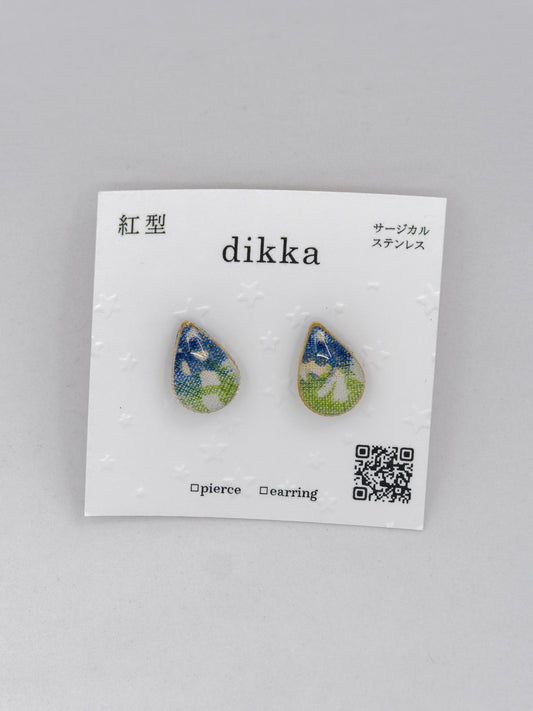 Ryukyu Bingata earrings - Teardrop