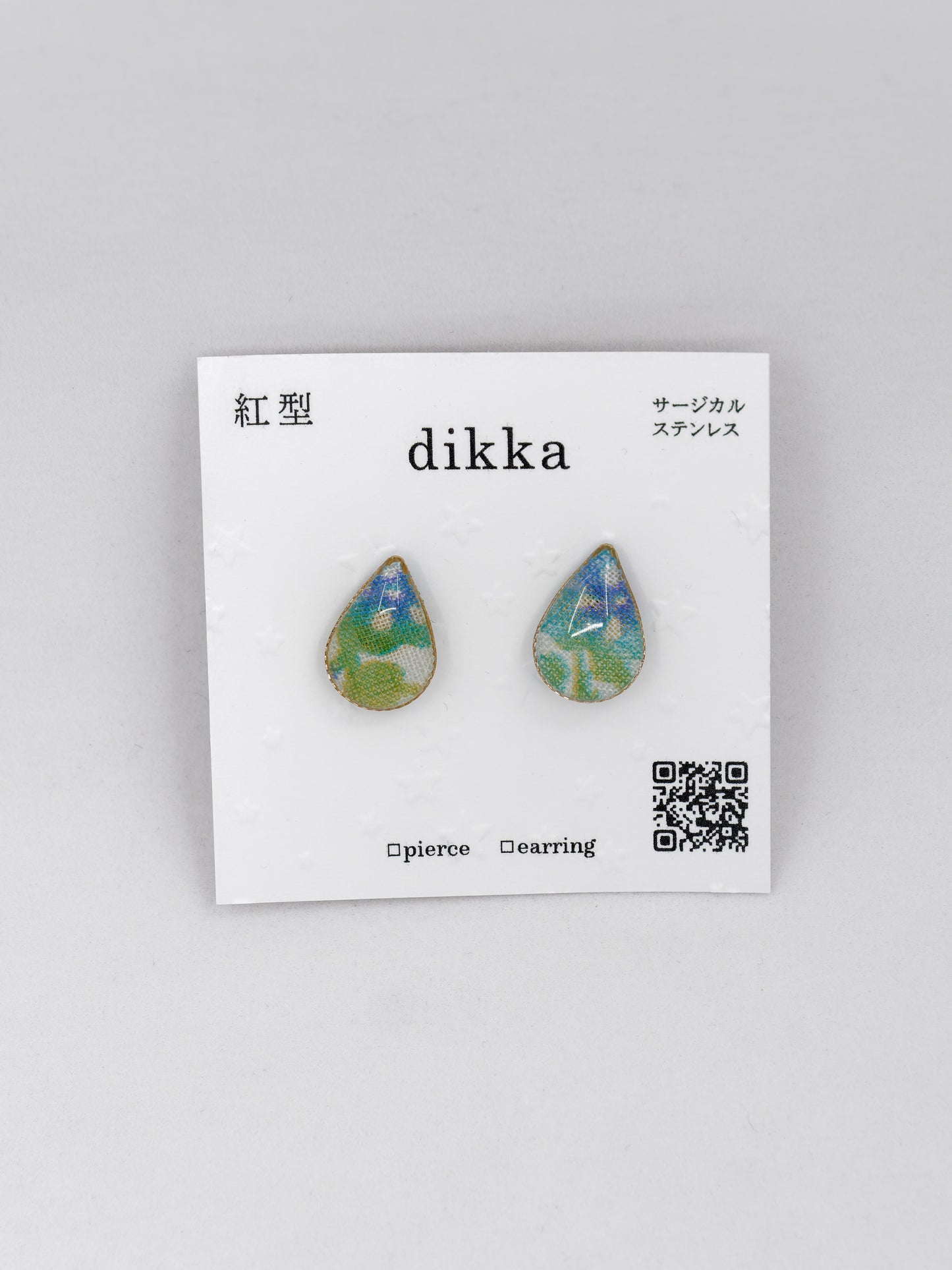 Ryukyu Bingata earrings - Teardrop