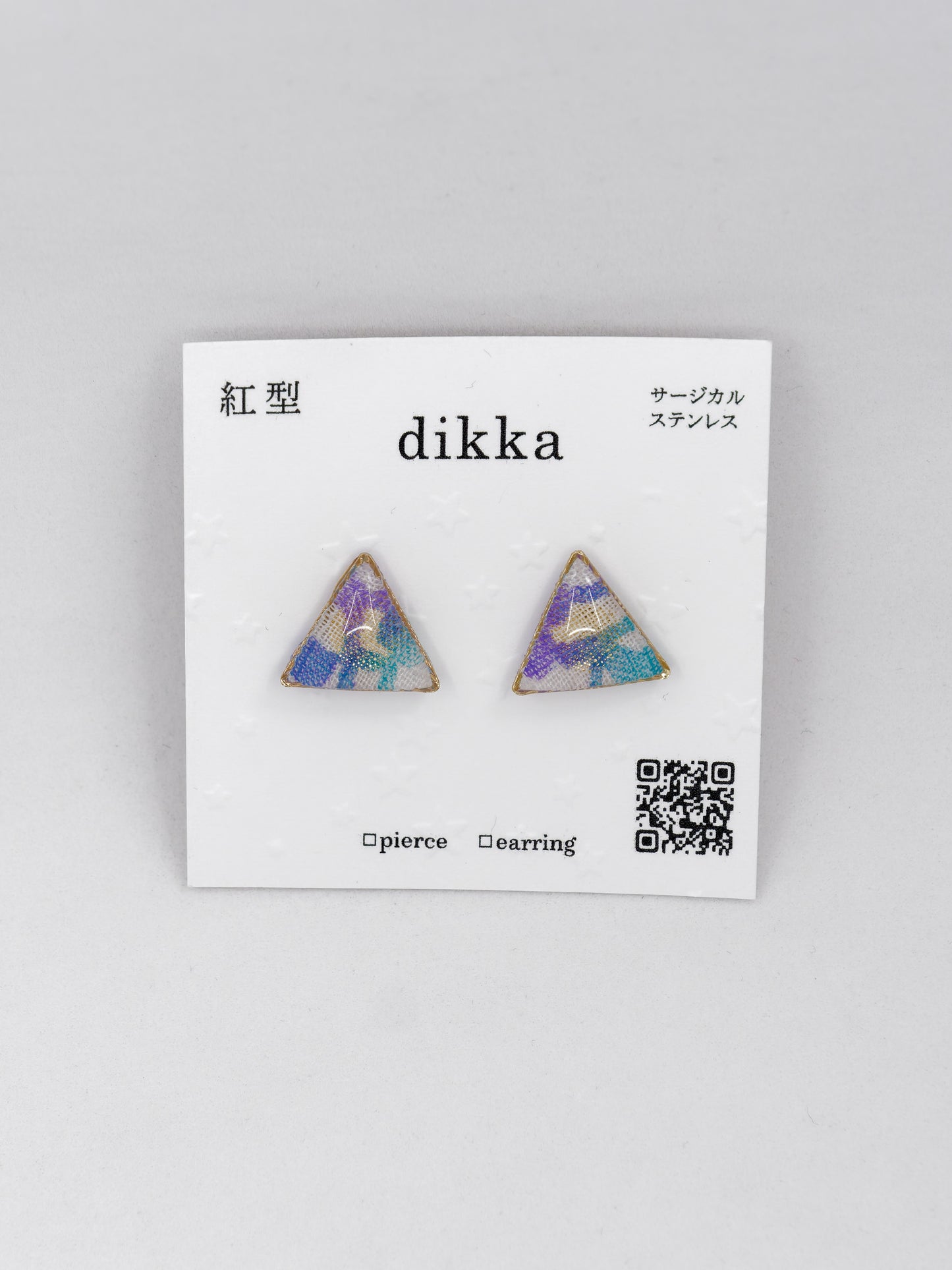 Ryukyu Bingata earrings - Triangle