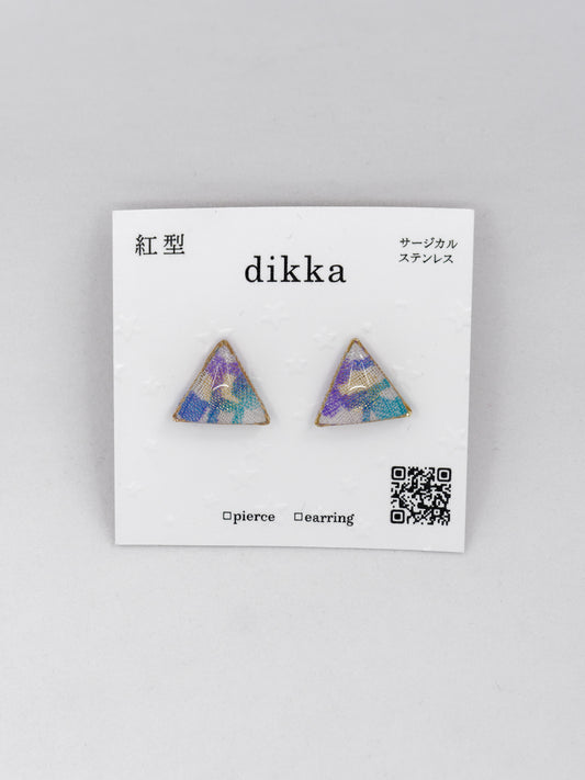 Ryukyu Bingata earrings - Triangle