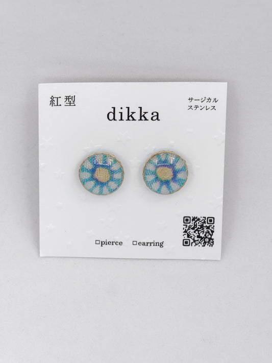 Ryukyu Bingata earrings -Round Small