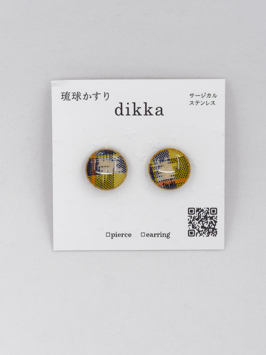 Ryukyu Kasuri earrings - Round Small