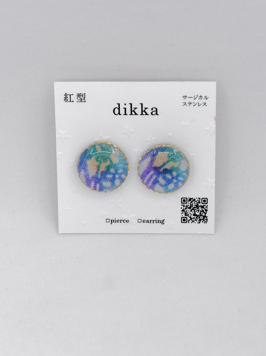 Ryukyu Bingata earrings -Round Medium