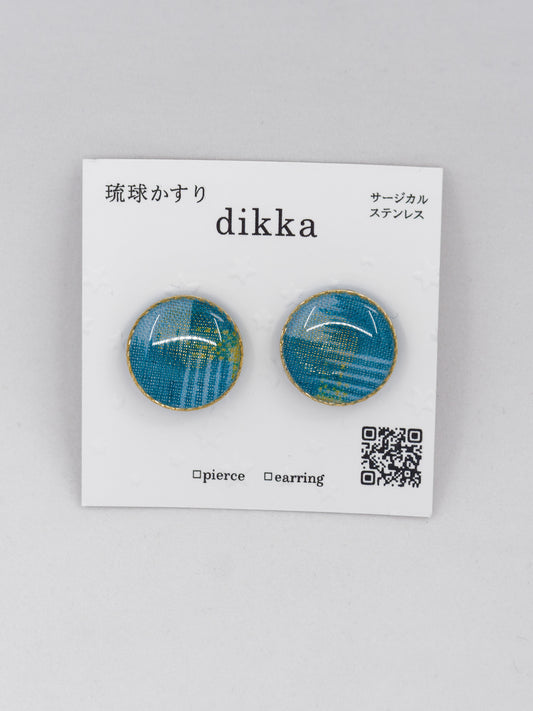 Ryukyu Kasuri earrings - Round Medium
