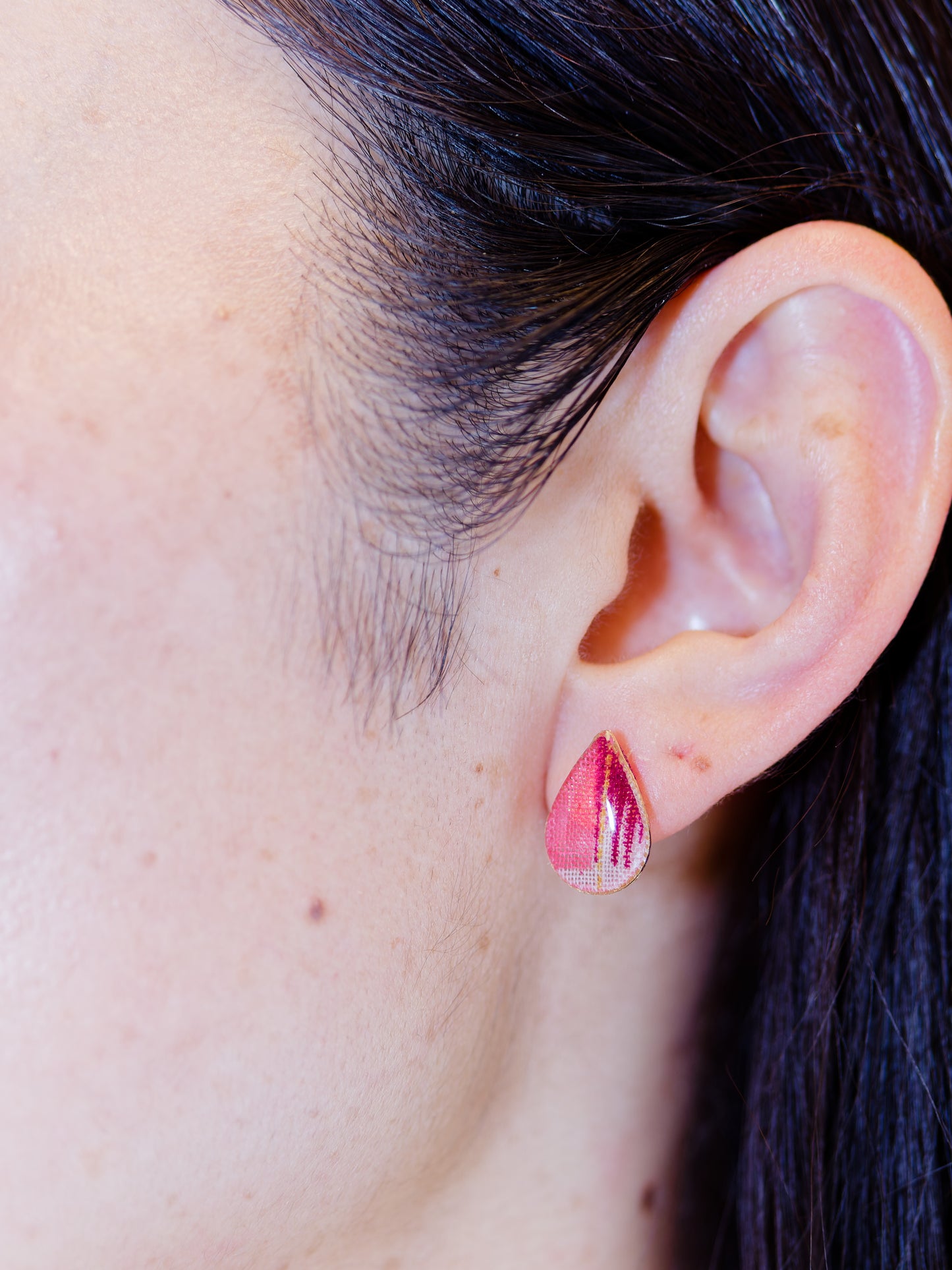 Ryukyu Kasuri earrings - Teardrop