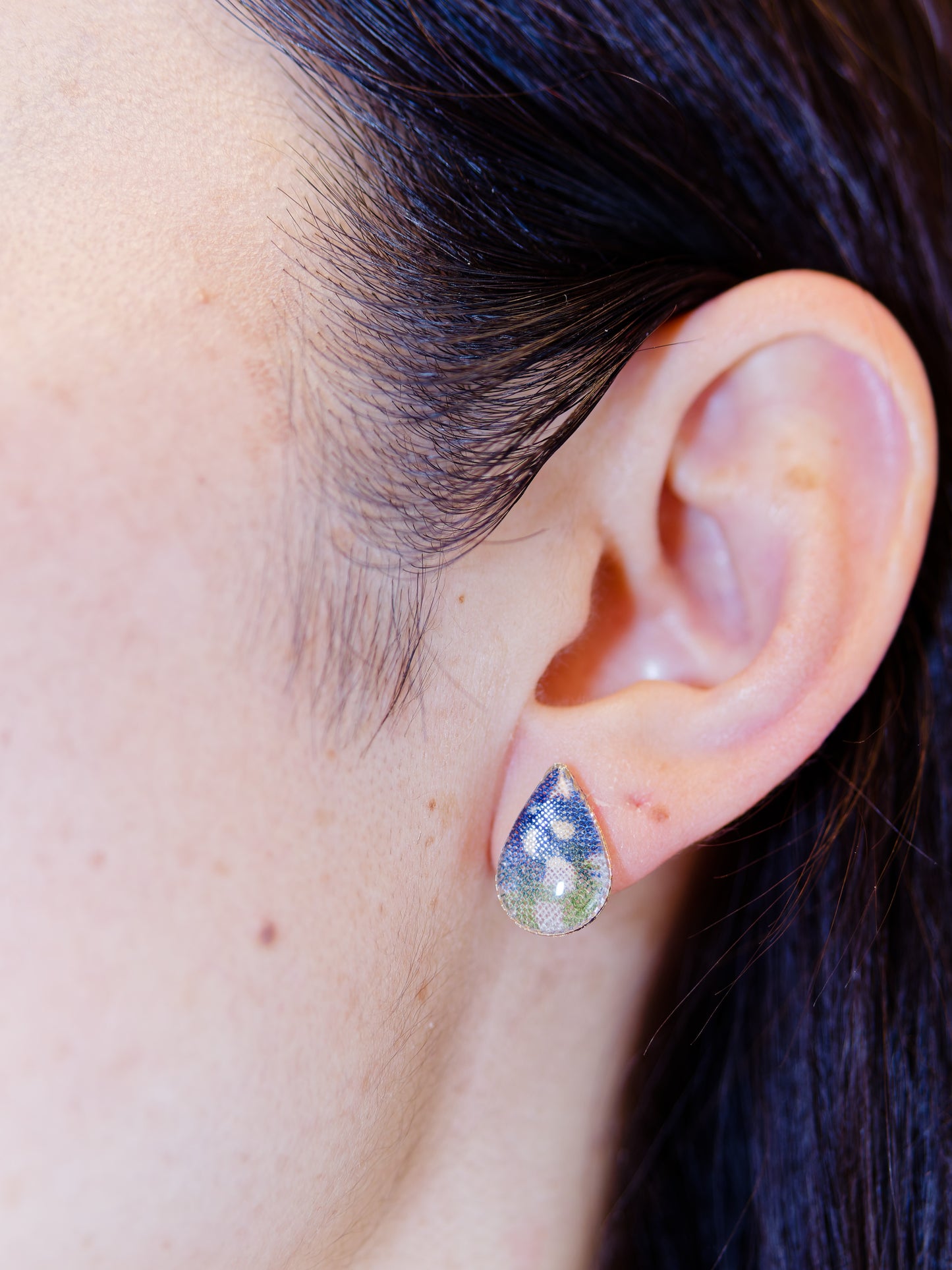 Ryukyu Bingata earrings - Teardrop