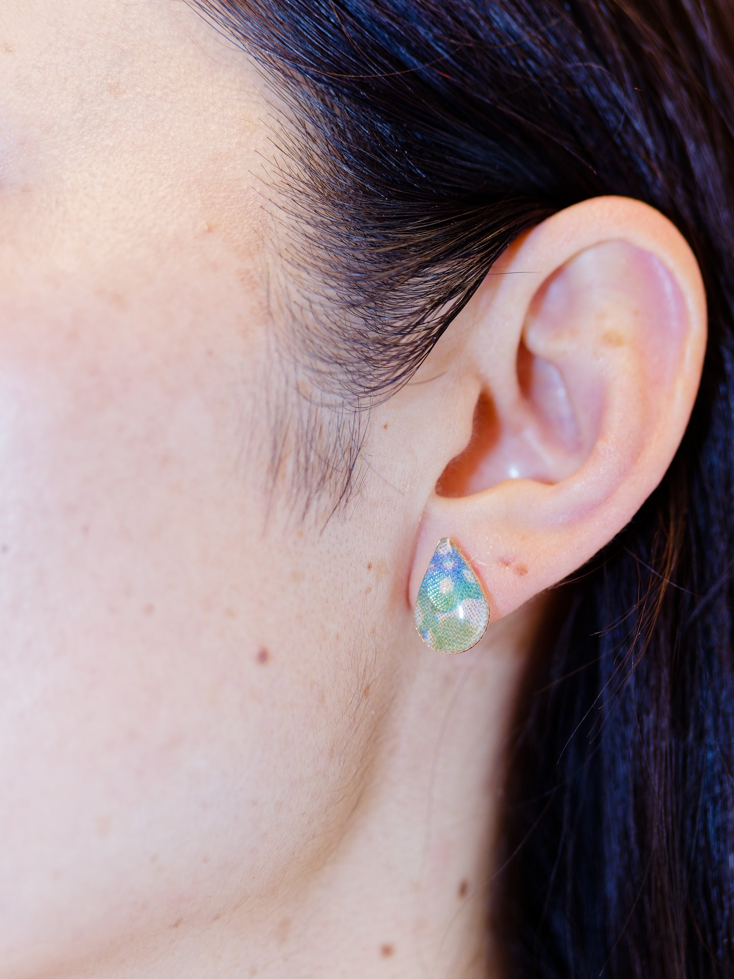 Ryukyu Bingata earrings - Teardrop