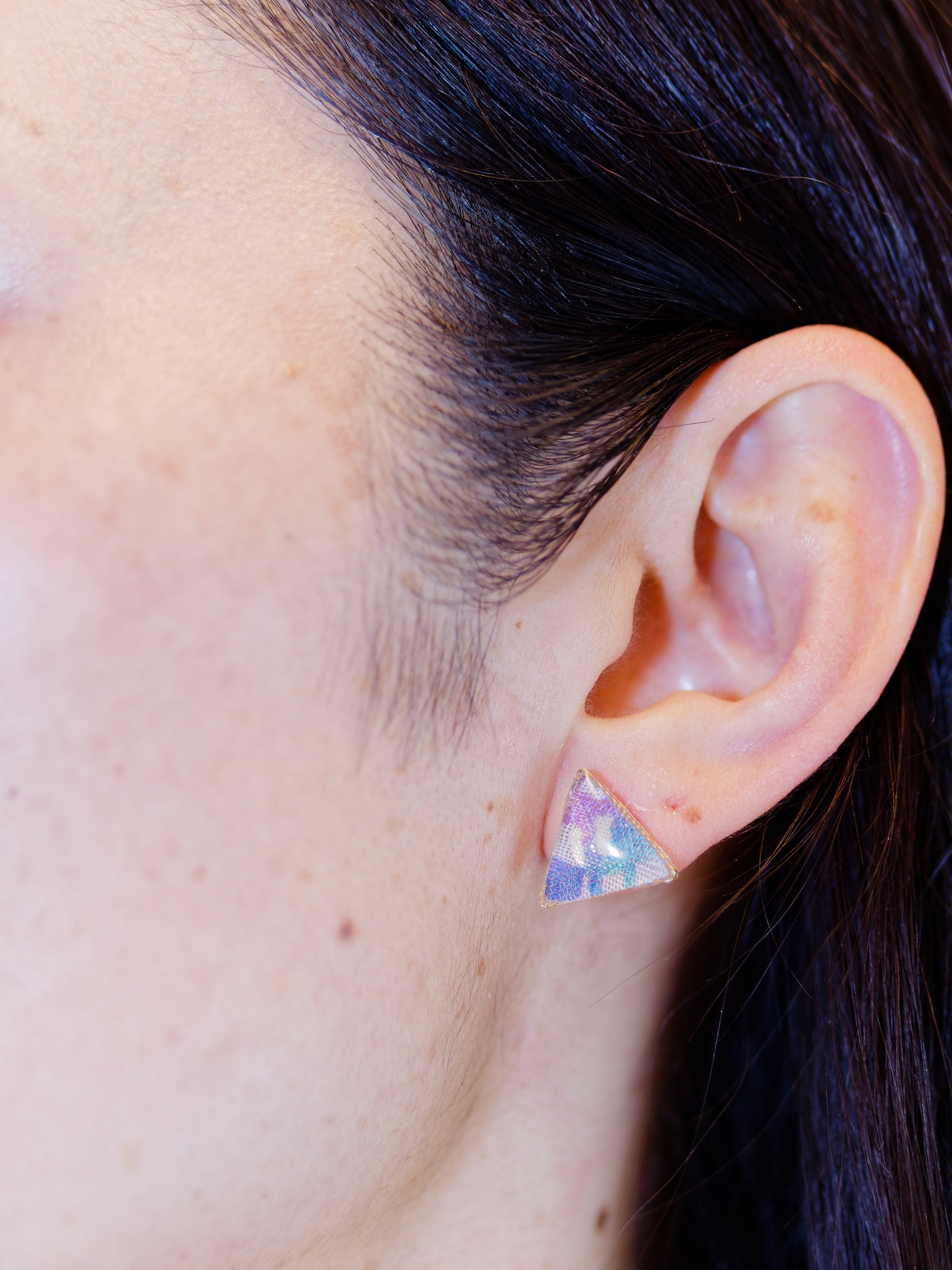 Ryukyu Bingata earrings - Triangle