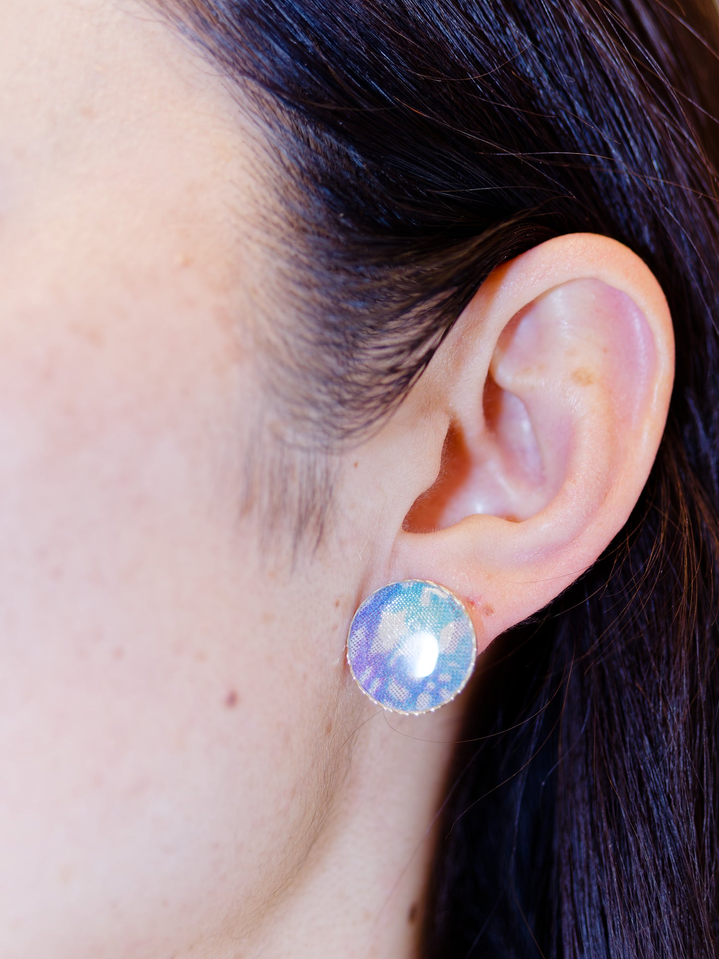 Ryukyu Bingata earrings -Round Medium
