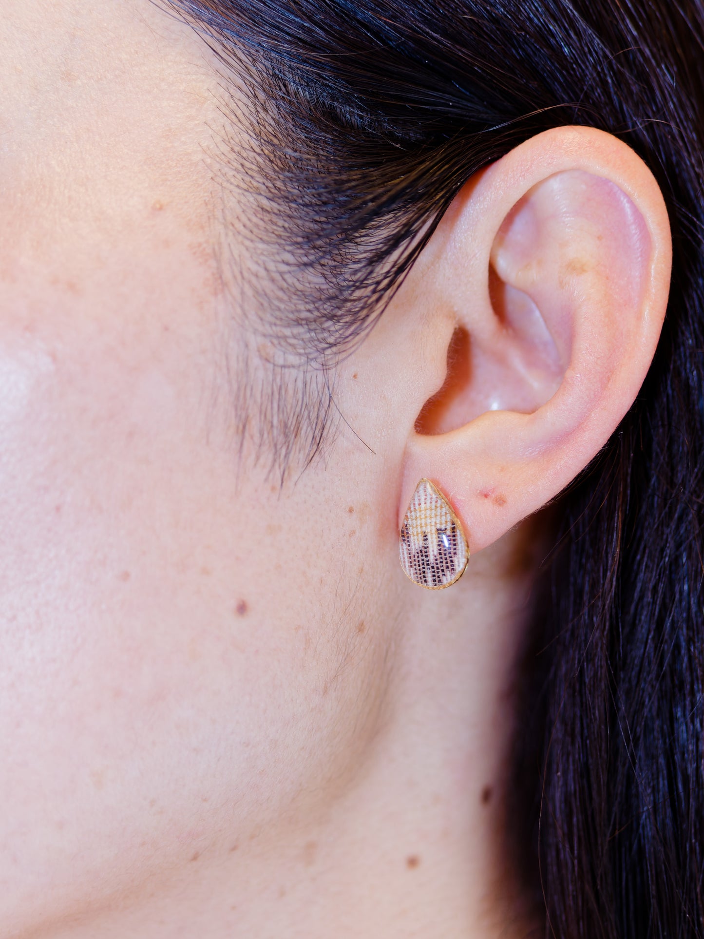 Ryukyu Kasuri earrings - Teardrop