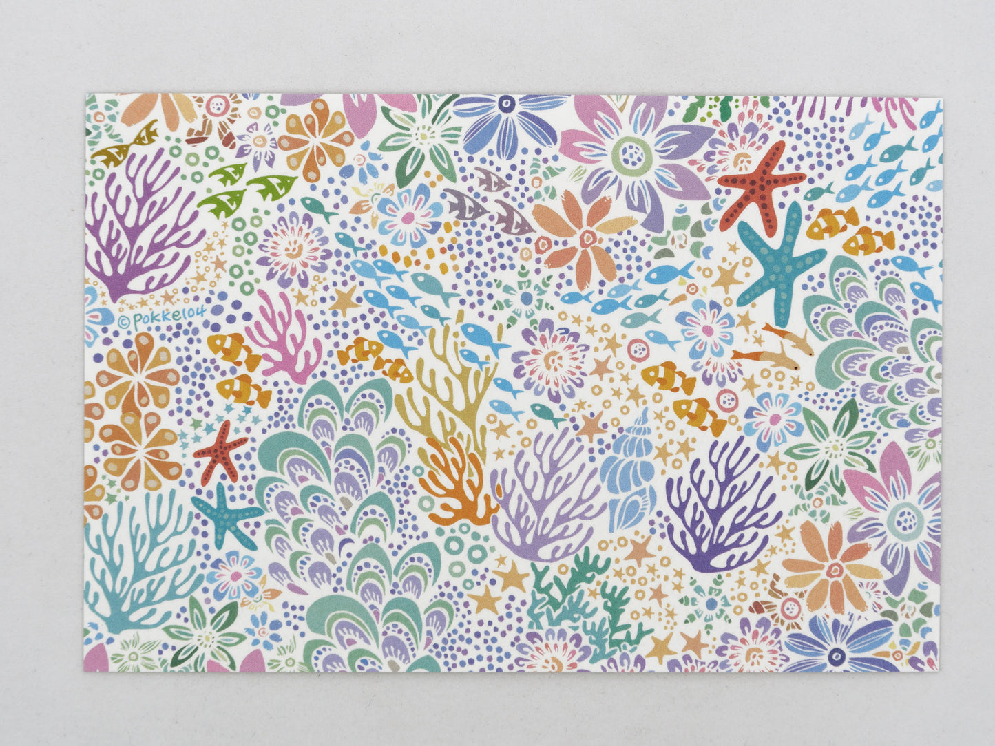 Postcard - Coral Flower Field