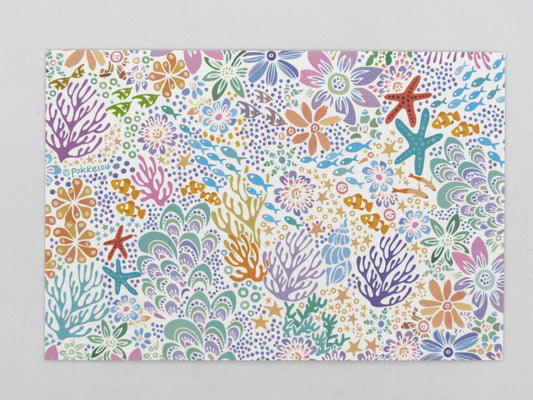 Postcard - Coral Flower Field