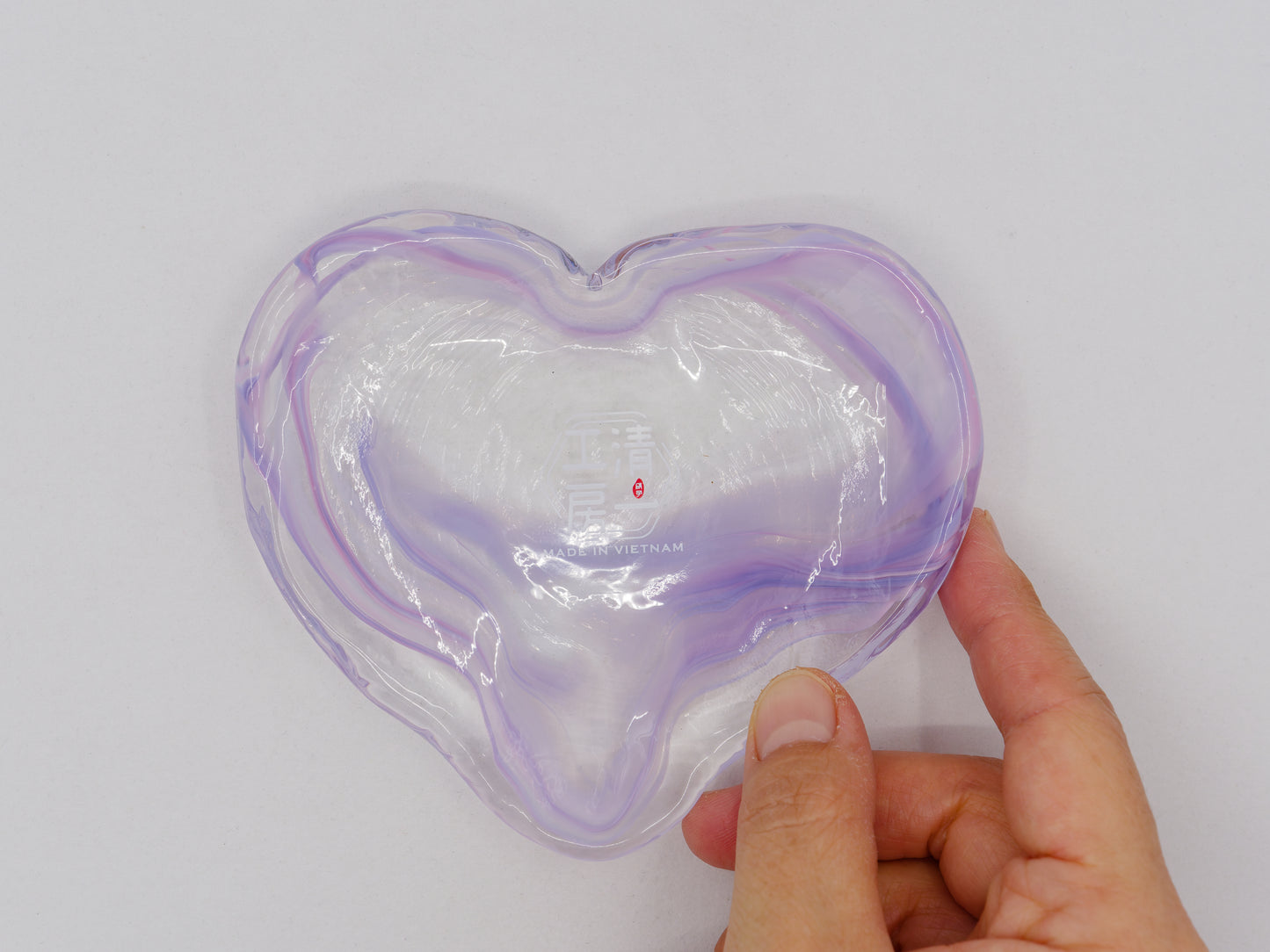 Heart Rock Dish- Pink