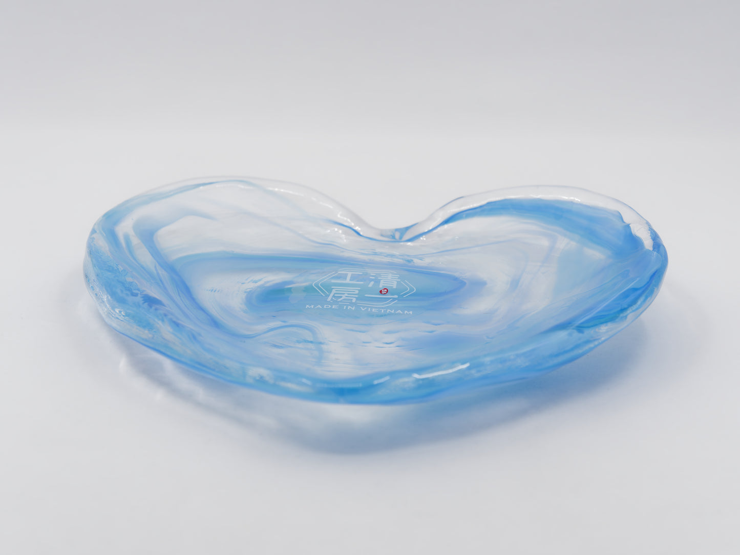Heart Rock Dish- Blue