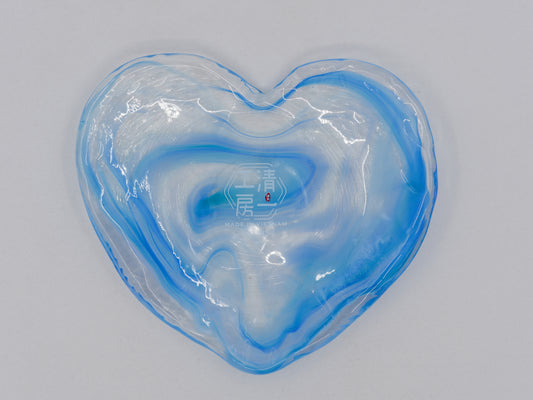 Heart Rock Dish- Blue