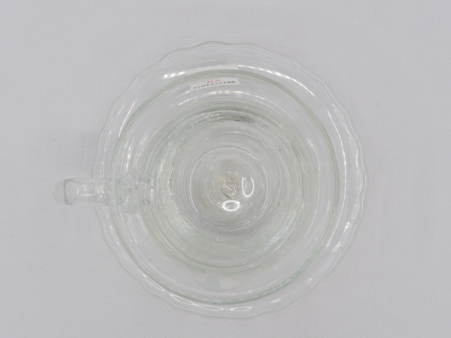 Heat-Resistant Ryukyu Glass Coffee Cup & Saucer (Dead Stock)