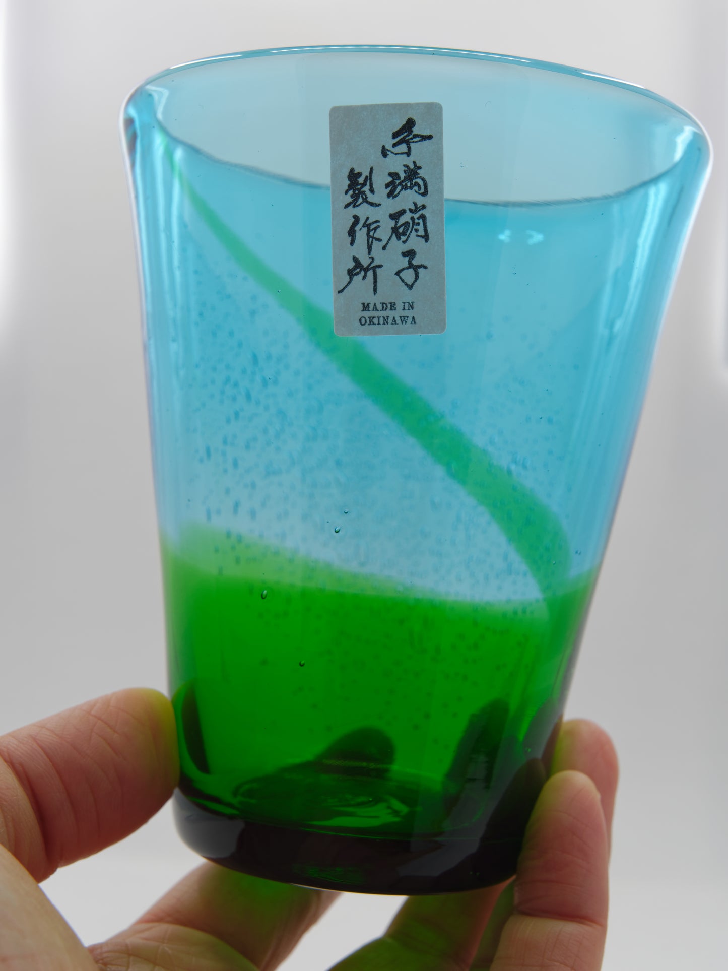 Mi-nishi Awamori Glass - Green Aqua