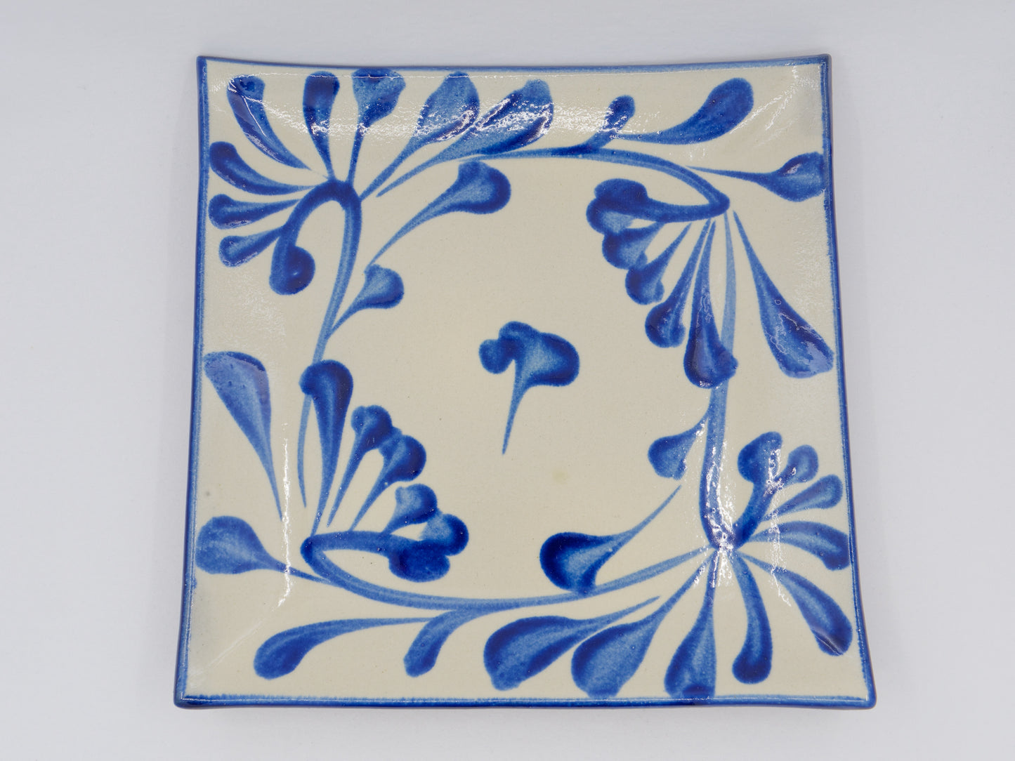Cobalt Karakusa Square Plate (□20)