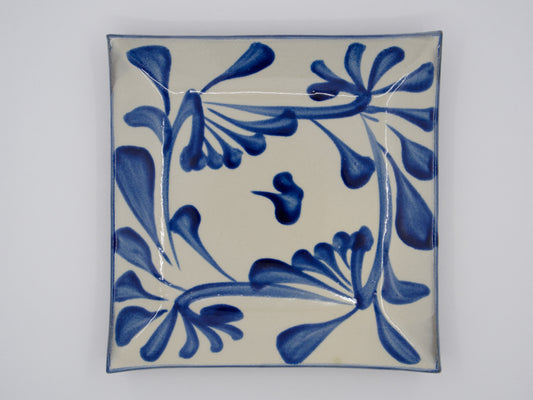 Cobalt Karakusa Square Plate (□18)