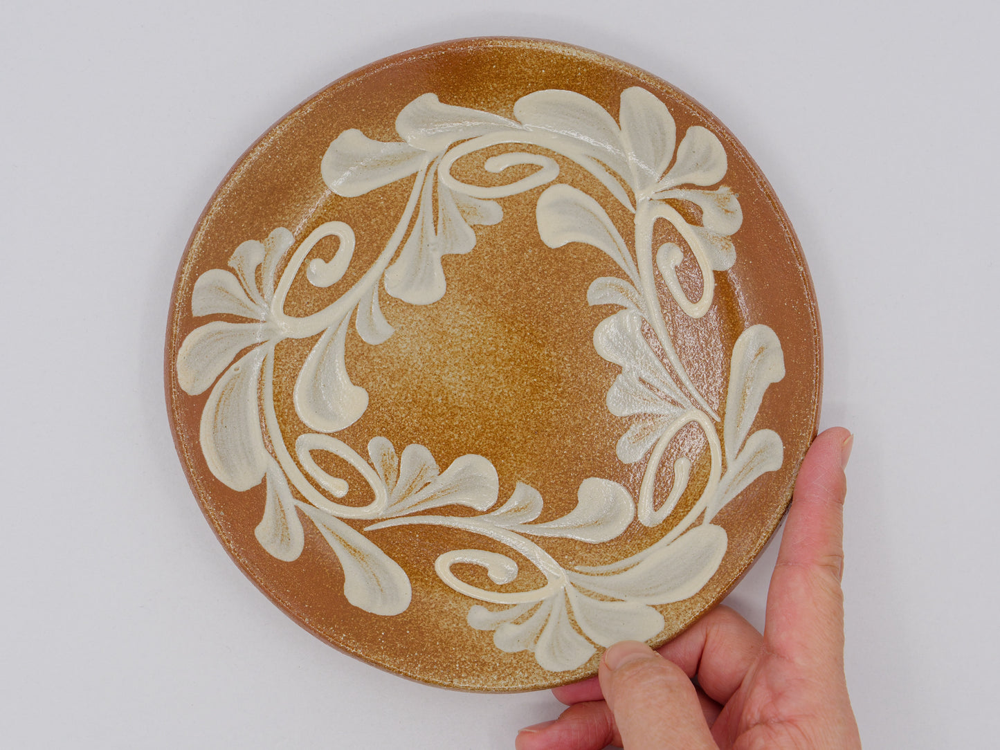 Kibishiro Icchin Plate 7.2 inch - Tatara style