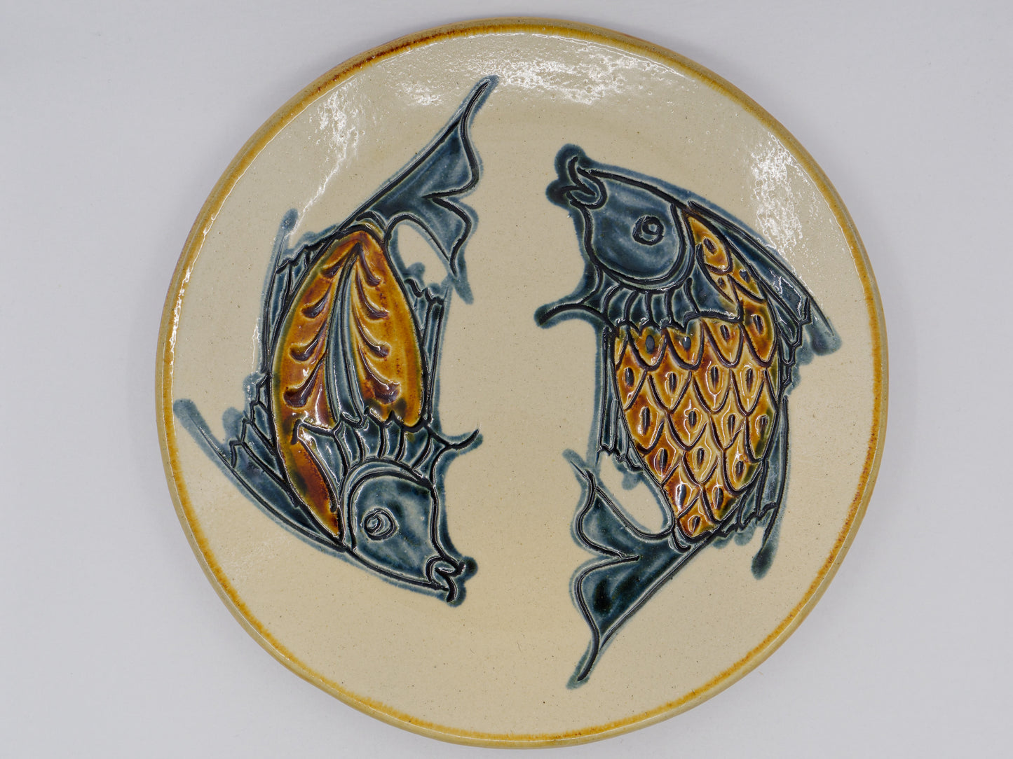 Gyomon (fish-scale) Plate 9.5 inch - Tatara style