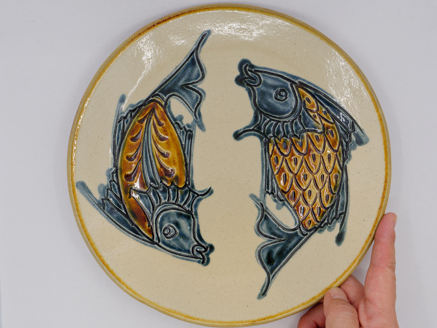 Gyomon (fish-scale) Plate 9.5 inch - Tatara style