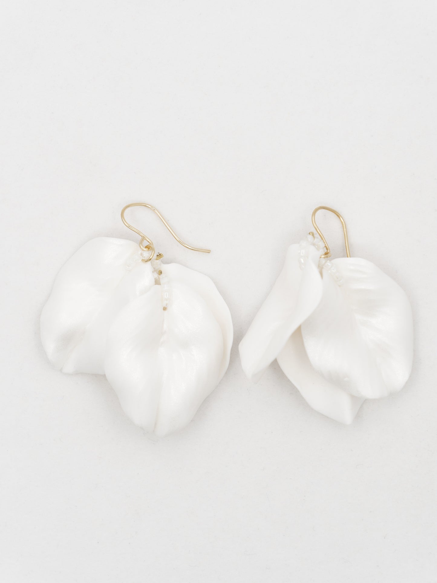 White bougainvillea earrings
