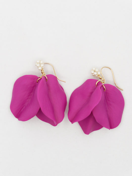 Bougainvillea earrings - Large