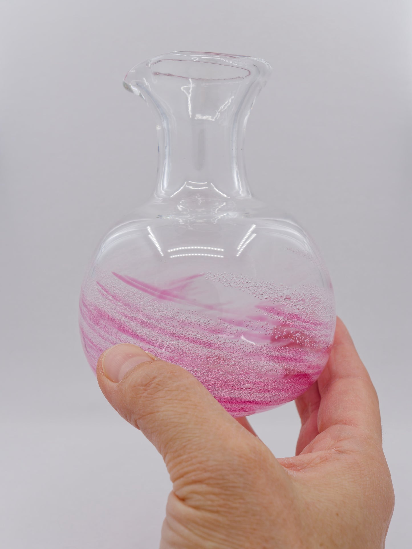 Sazanami 3-Piece Sake Set -Pink