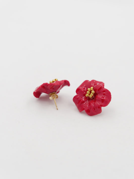 Hibiscus earrings