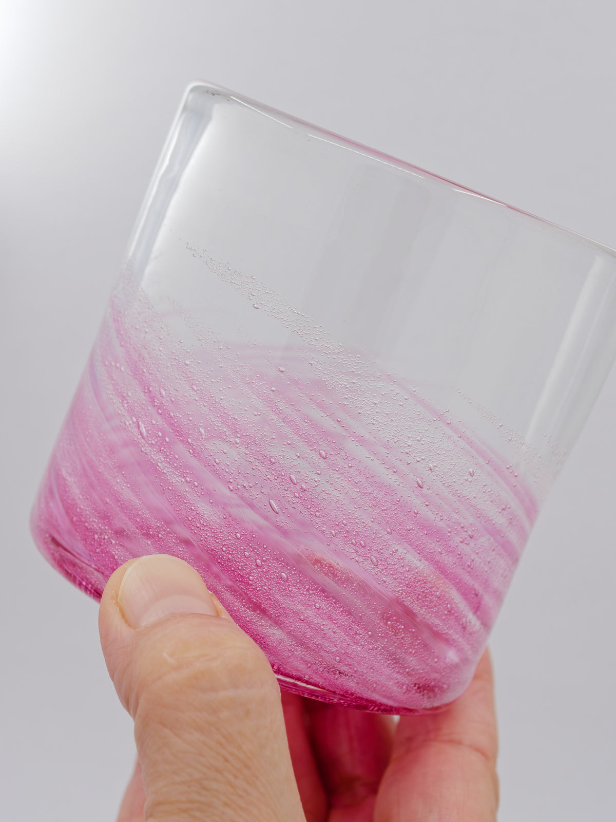 Sazanami Rocks Glass - Pink