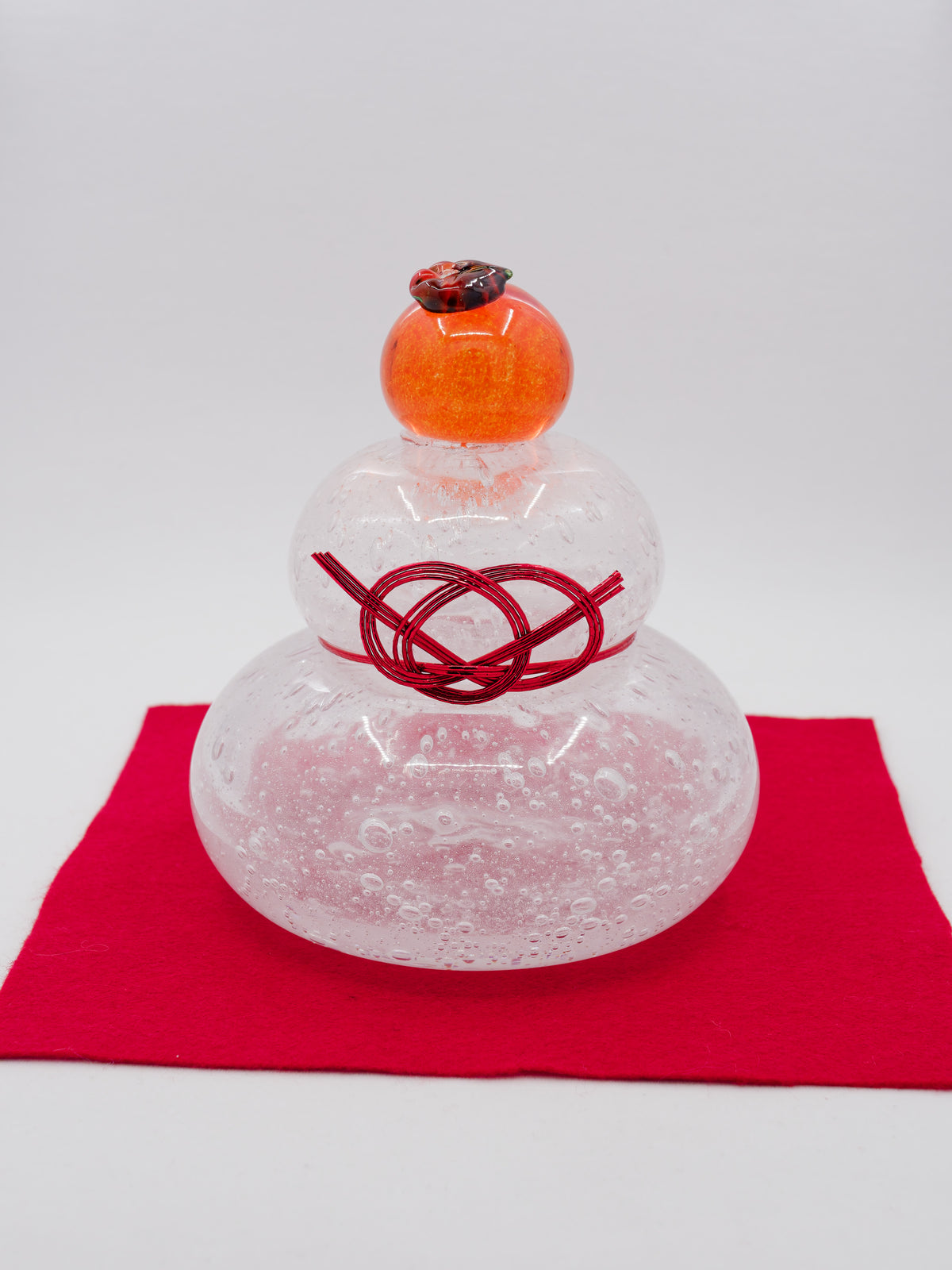 Awa Ryukyu Glass Kagami Mochi- Large
