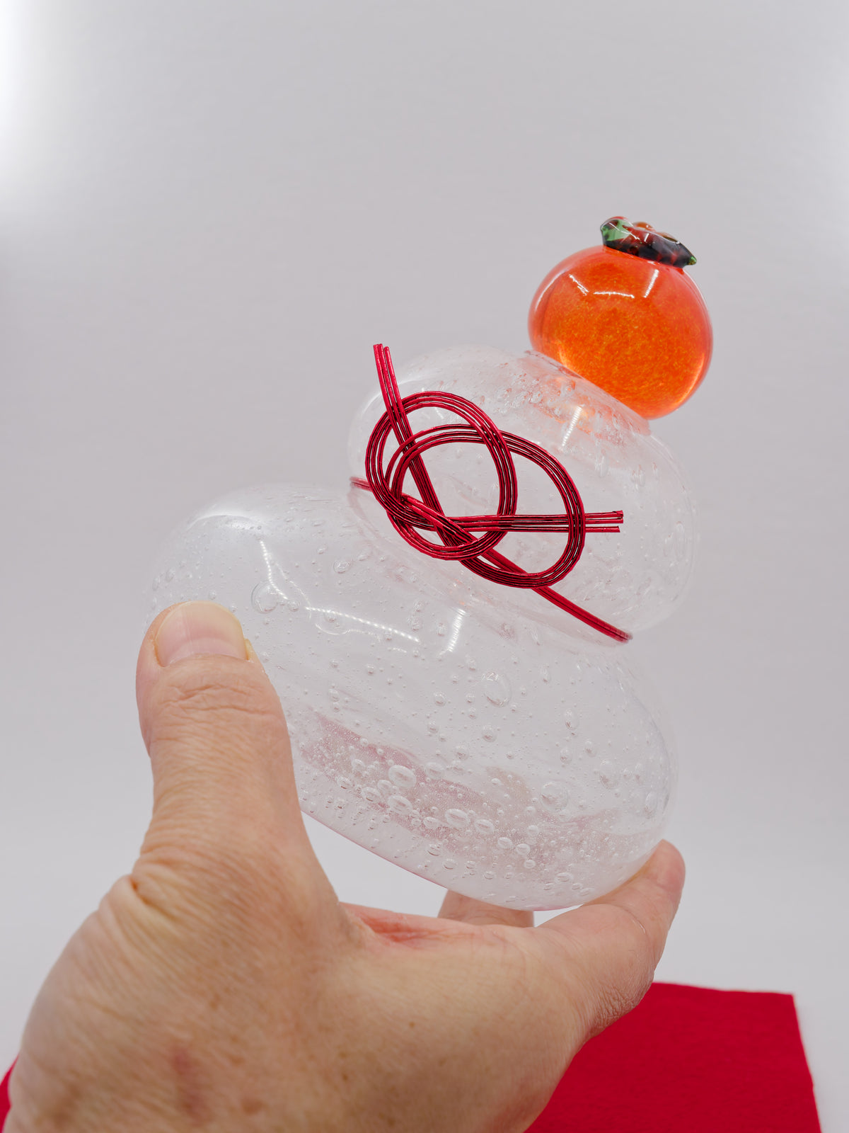 Awa Ryukyu Glass Kagami Mochi- Large